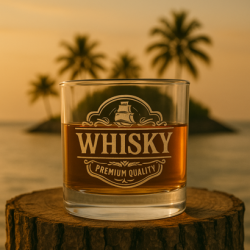 Edles Whiskyglas – Personalisierter Lasergravur  – Maritime Geschenkidee