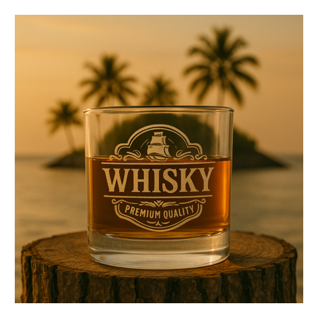 Edles Whiskyglas – Personalisierter Lasergravur  – Maritime Geschenkidee