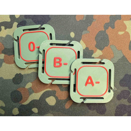 3D Molle Blutgruppen Abzeichen